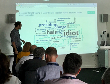 Vevox wordcloud example - Donald Trump