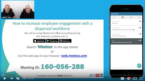 How to increase employee engagement with a dispersed workforce - webinar recording