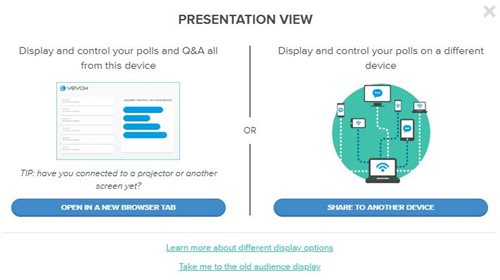 Presentation view - sharing polling/Q&A view