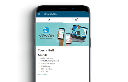 Vevox Home Screen - Poll App