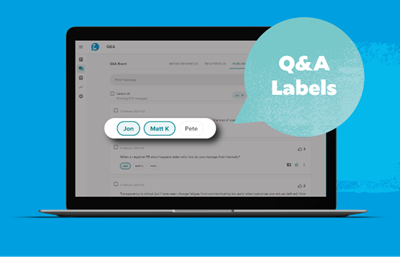 Image showcasing new Q&A labels feature