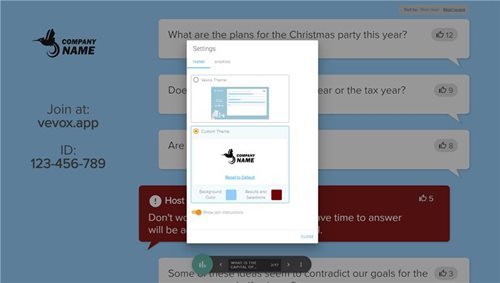 Customise present view - polls and audience Q&A