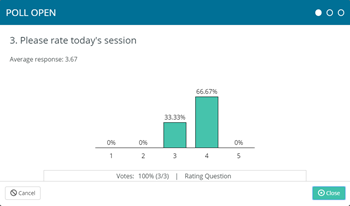 star rating poll in audience display