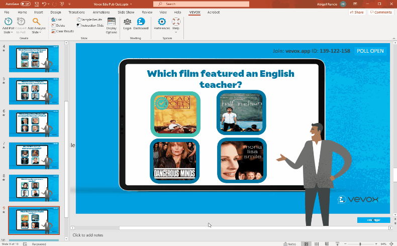 How to run polls in PowerPoint with #1rated platform