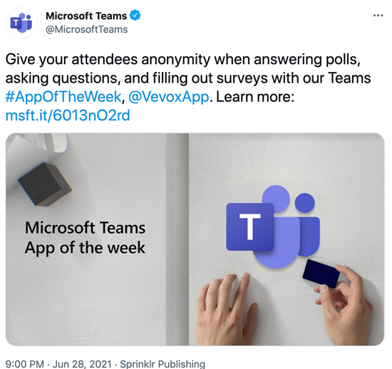 Microsoft Teams Best App for polling and anonymous Q&A